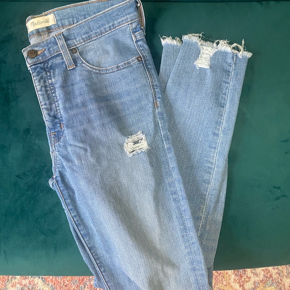 Madewell Women's Blue Distressed Jeans